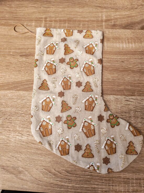 🍪 Chaussette de Noël – Thème Pain d’Épices