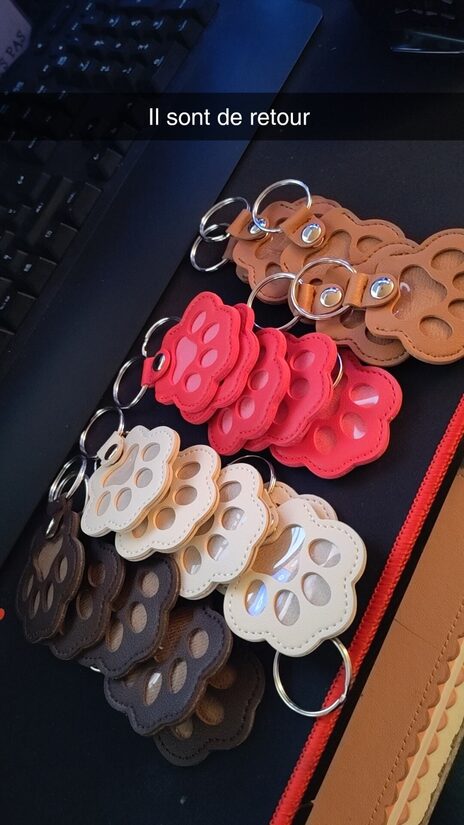  Porte-clé « Empreinte souvenir » en cuir