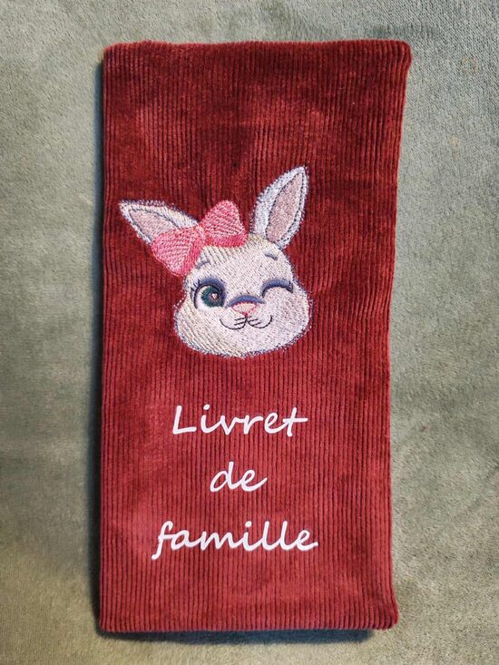 Livret de famille velours bordeaux