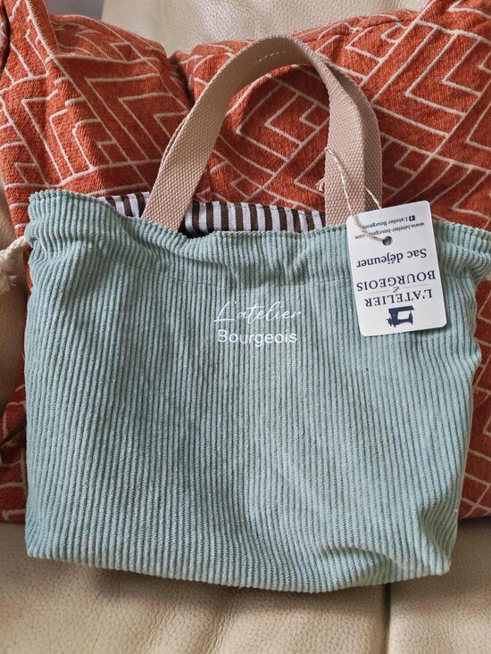 👜 Sac lunch en velours côtelé 