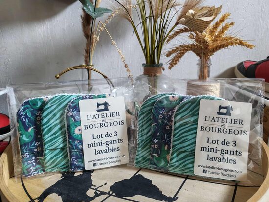 🌿 Lot de 3 Mini-Gants Lavable